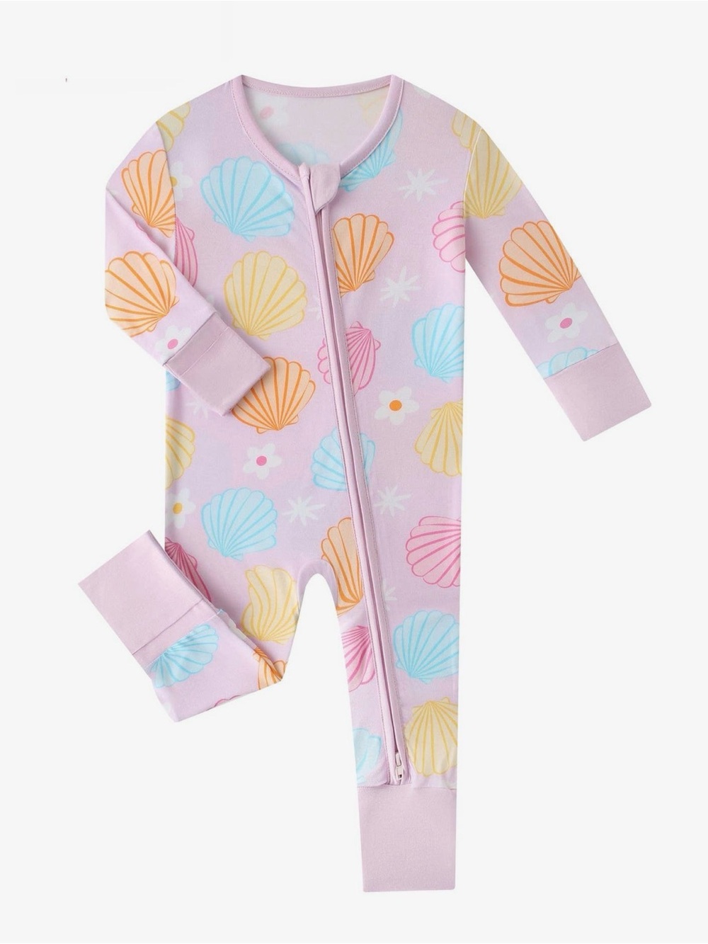 Posh Tot Pastel Seashell Bamboo Zippy